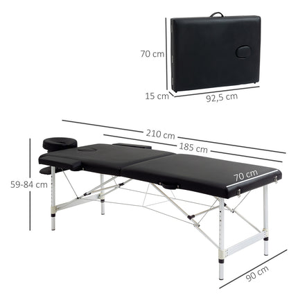 Table de massage portable avec sac de transport, hauteur réglable