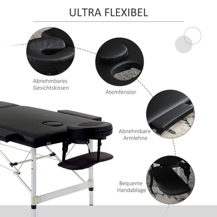 Table de massage portable avec sac de transport, hauteur réglable