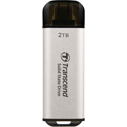 Tragbare Mini-SSD ESD300C USB-C 2 TB 10 Gbit/s (R1050/W950 Mb/s) Silber