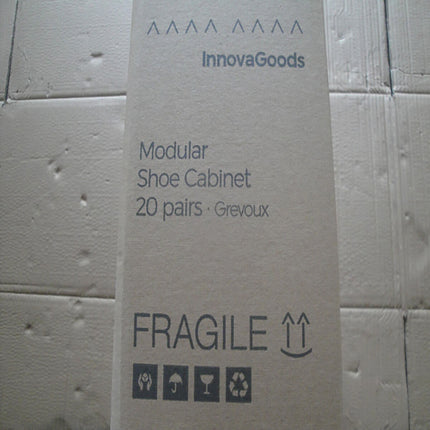 Tragbarer modularer Schuhschrank InnovaGoods Grau - 20 Paar
