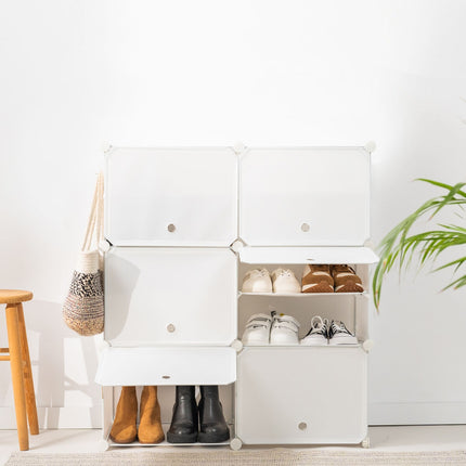 Tragbarer modularer Schuhschrank InnovaGoods Weiß - 28 Paar