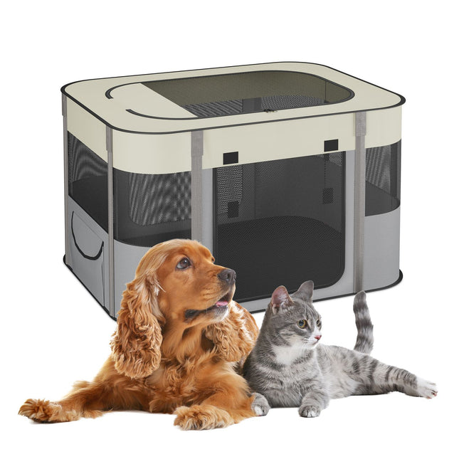 Parc portable pour chats et chiens, usage intérieur/extérieur