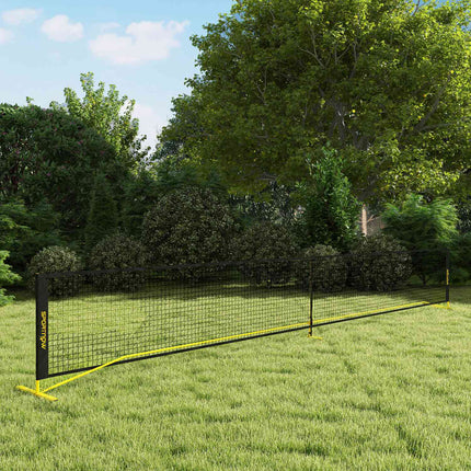 Filet de Pickleball Portable 6,7 m avec Sac de Transport Cadre en métal pour intérieur extérieur Jaune Aosom