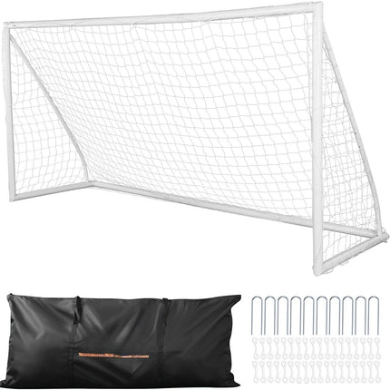 Portable Soccer Goal 12x6 ft, All-Weather, Carry Bag