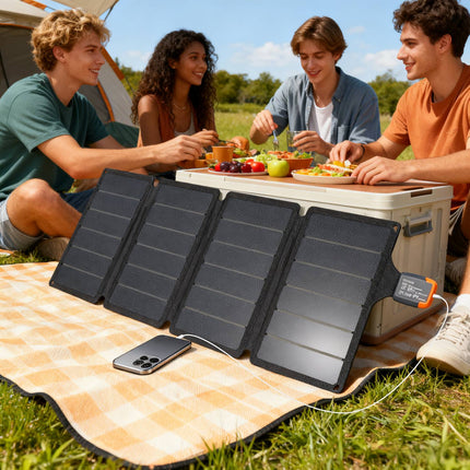 Panneau solaire portable, charge rapide 36 W, étanche, pliable