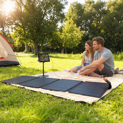 Panneau solaire portable, charge rapide 36 W, étanche, pliable