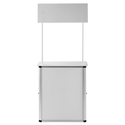 Portable Trade Show Podium Table, Foldable With Storage
