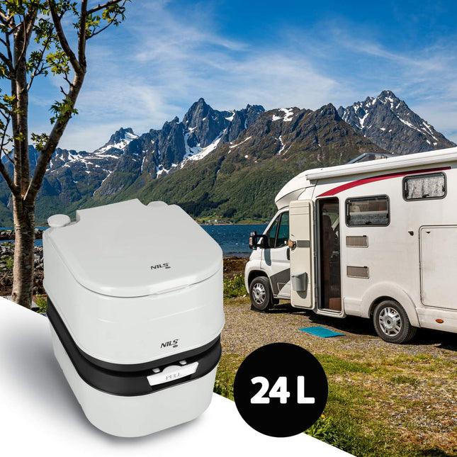Toilettes de voyage portables, capacité de 24 L