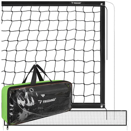 Tragbares Volleyballnetz mit Tasche, 8,5x1m, Schwarz