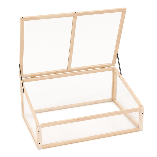 Tragbares Holz-Gewächshaus mit verstellbarem Dach, 94x63x40 cm