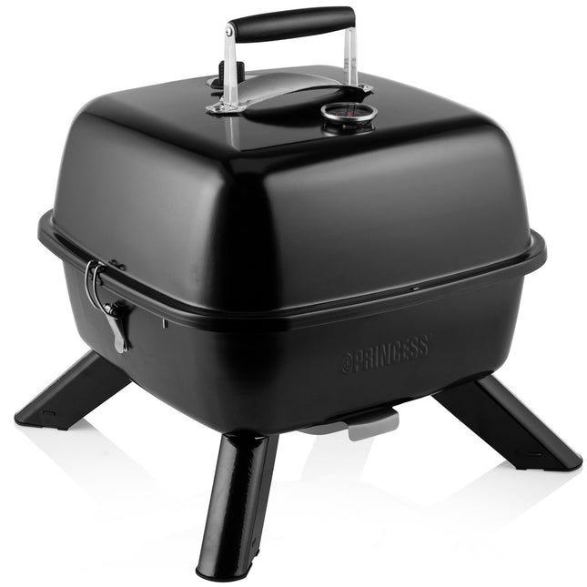 Tragbarer Hybridgrill 2-in-1 Elektro oder Holzkohle