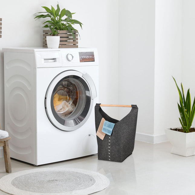 Boîte à linge portable en feutre