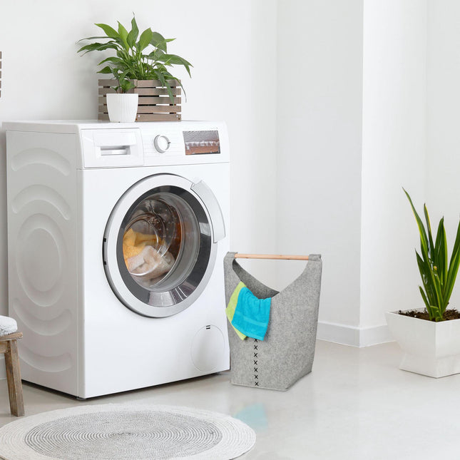 Boîte à linge portable en feutre