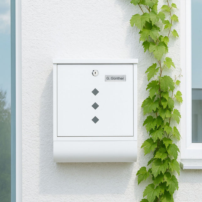 Boîte aux lettres avec porte-journaux - Design minimaliste en métal