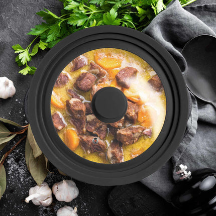 Couvercle de casserole 20-24 cm avec bord en silicone