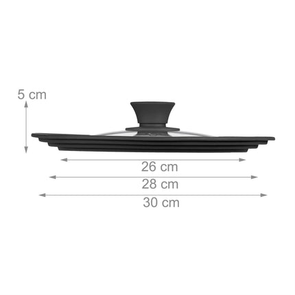 Couvercle de casserole 26-30 cm avec silicone