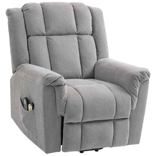 Fauteuil inclinable électrique avec massage et chauffage, gris foncé