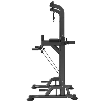 Power Tower Dip Station – 10-Level Adjustable, 440 Lb