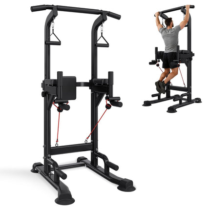 Power Tower Pull Up Bar And Dip Station, 150 kg, Adjustable