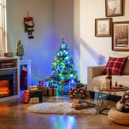 Vorbeleuchteter Künstlicher Weihnachtsbaum 120cm, 100 LED, Timer