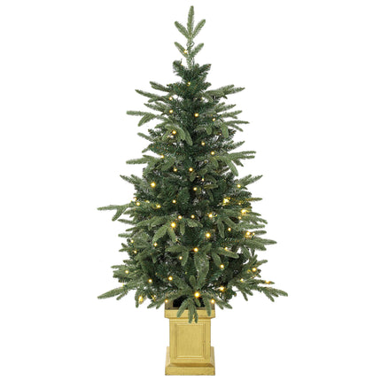 Pre-Lit Artificial Christmas Tree 120 cm with 110 LEDs, Remote Control, 147 Tips