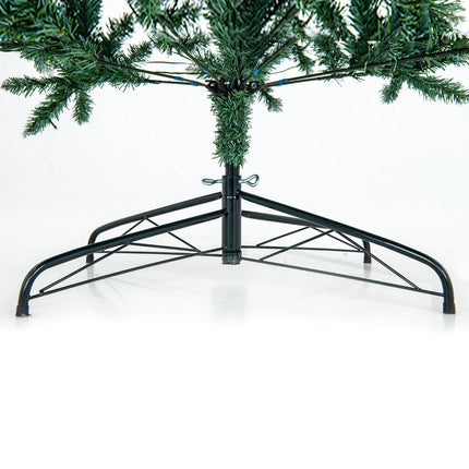 Sapin de Noël artificiel pré-illuminé 150 cm, fin, 200 LED, bleu-vert