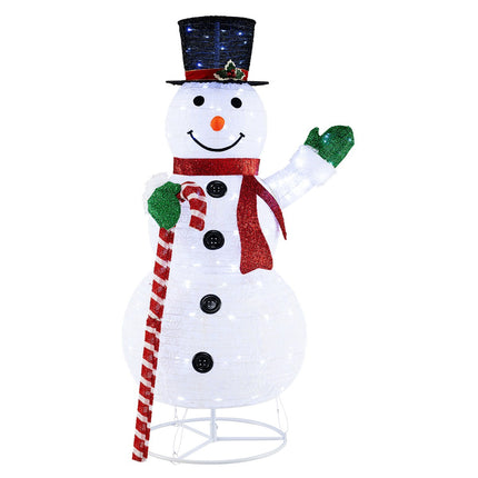Vorbeleuchtete Schneemann-Gartendekoration – 150 cm, 180 LEDs