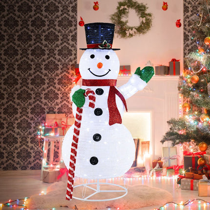 Vorbeleuchtete Schneemann-Gartendekoration – 150 cm, 180 LEDs