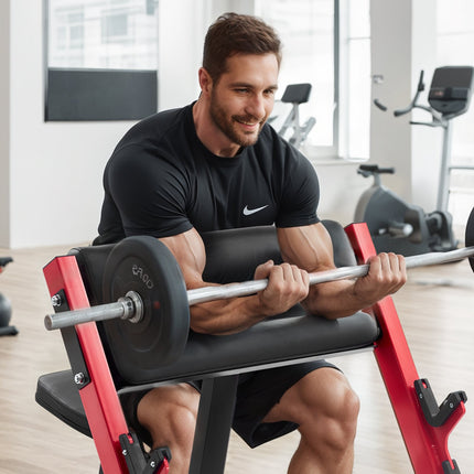 Preacher Curl Bench, Adjustable Seat, 660 lb Capacity