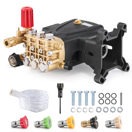 Pressure Washer Pump, 1 in Horizontal Shaft, 4000 PSI, 4.0 GPM, 5 Nozzles