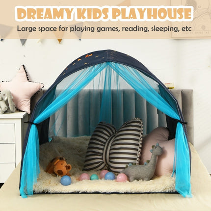 Prinzessin-Spielzelt-Bett mit Fenstern und Aufbewahrungstaschen