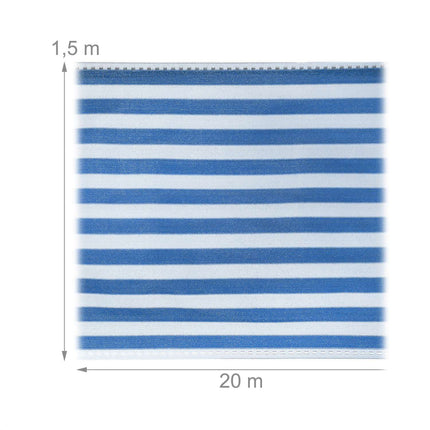 Sichtschutz 1,5 m blau-weiß