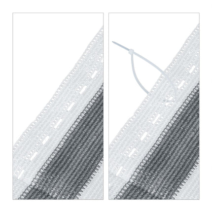 Protection de la vie privée 1,5 m gris-blanc