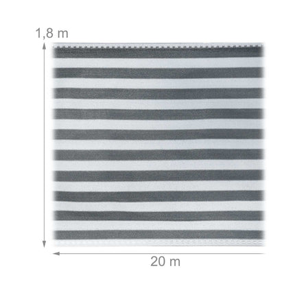 Privacy protection 1.8 m grey-white