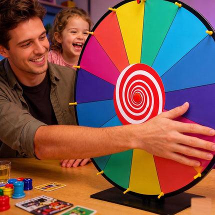 Roue de la fortune avec support, 60 cm – Multicolore