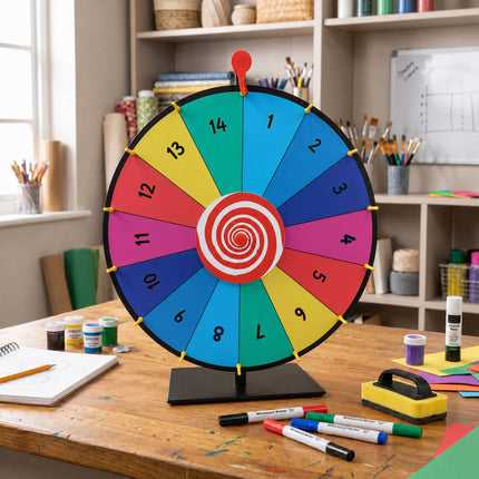 Roue de la fortune avec support, 60 cm – Multicolore