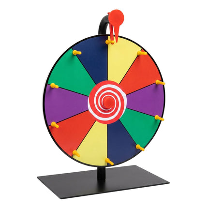 Roue de la fortune avec support, multicolore, 30 cm de diamètre