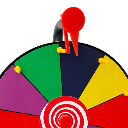 Roue de la fortune avec support, multicolore, 30 cm de diamètre