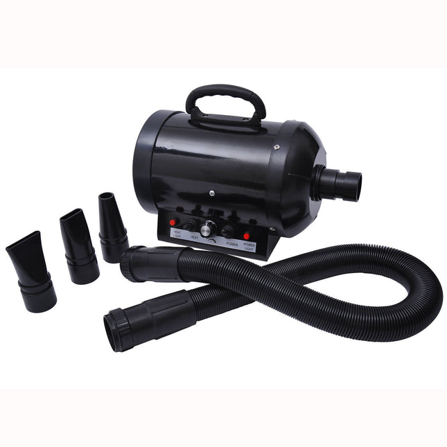 Professioneller 2800W leiser Hundehaartrockner, Metallic Schwarz 40x16x20cm