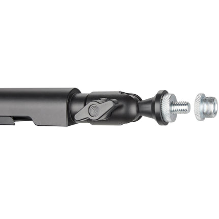 Professional studio microphone arm with cable management Aluminum Black