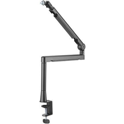 Professional studio microphone arm with cable management Aluminum Black