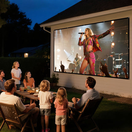 Projector Screen 150 Inch 16:9 4K, Portable Wall Mount