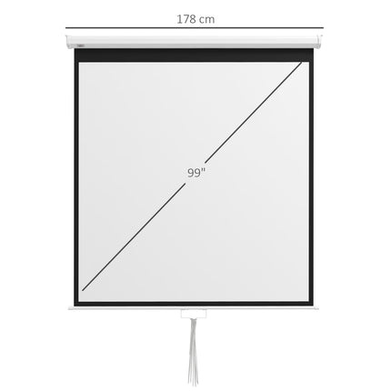 Projektionsleinwand 99" 1:1 Format, 4K HD, 160° Betrachtungswinkel