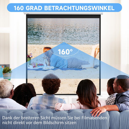 Projektionsleinwand 99" 1:1 Format, 4K HD, 160° Betrachtungswinkel