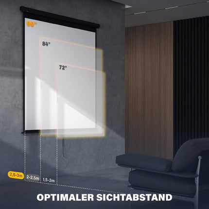Projektionsleinwand 99 Zoll 1:1, 178x178 cm, 4K