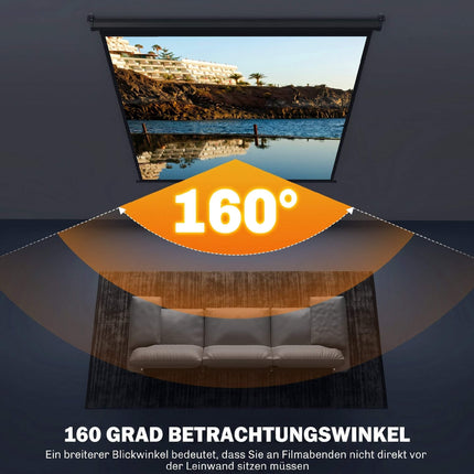 Projektionsleinwand 99 Zoll 1:1, 178x178 cm, 4K