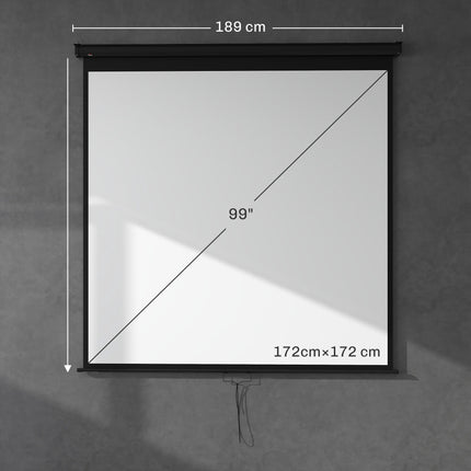 Projektionsleinwand 99 Zoll 1:1, 178x178 cm, 4K