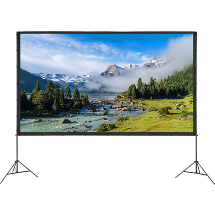 Projector Screen with Stand, 150 Inch 16:9, Carry Bag