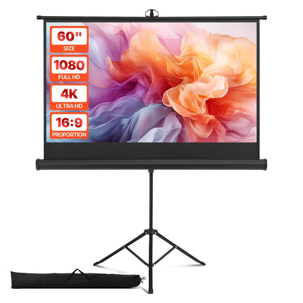 Projector Screen with Tripod Stand, 60 Inch, 16:9