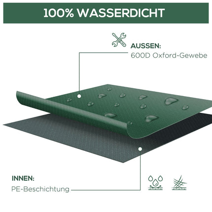 Housse De Protection Pour Salon De Jardin 600D Oxford Vert 135 X 135 X 75 Cm